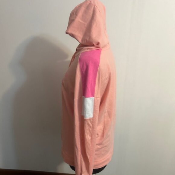 BeBe Pink/Apricot color-block sweatshirt hoodie, size XL - Picture 2 of 7